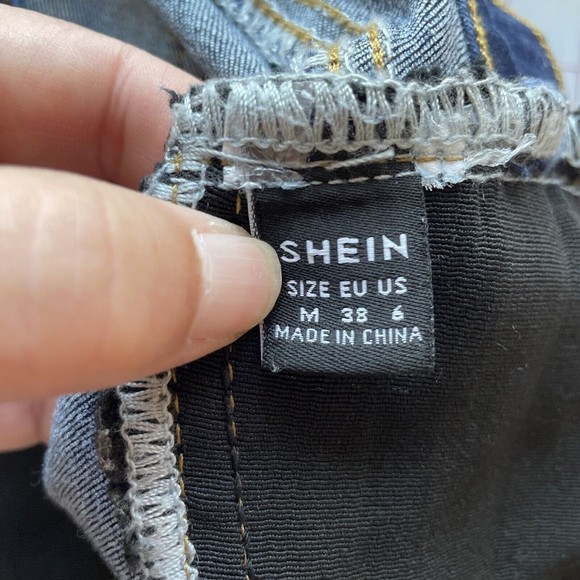 SHEIN Maternity Jeans Womens Medium Capri Denim‎ Casual Pants Dark Wash - Picture 5 of 8